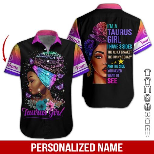 Taurus Girl Custom Name Hawaiian Shirt | For Men & Women | HN610-BehighStyle