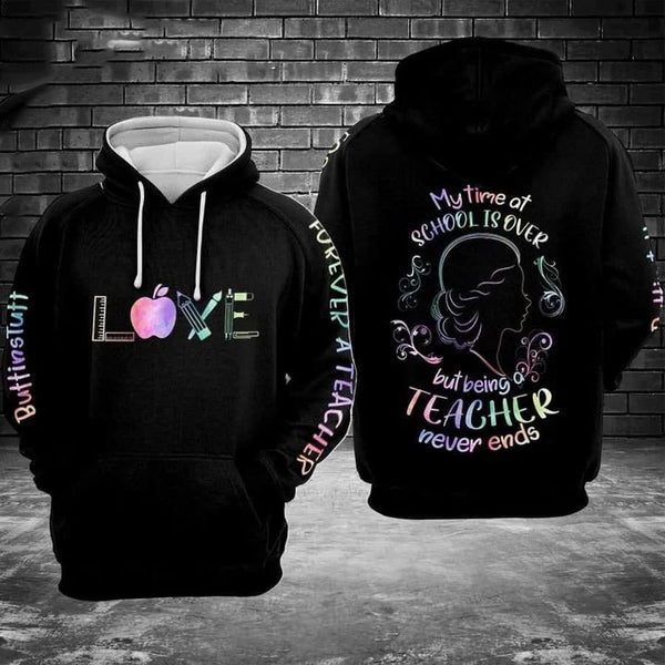 Teacher Never Ends Black Amazing 3D All Over Print | For Men & Women | Adult | HP1792-BehighStyle