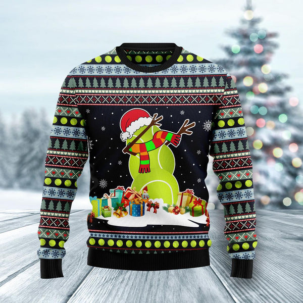 Tennis Snowman Ugly Christmas Sweater | For Men & Women | Adult | US1440-BehighStyle