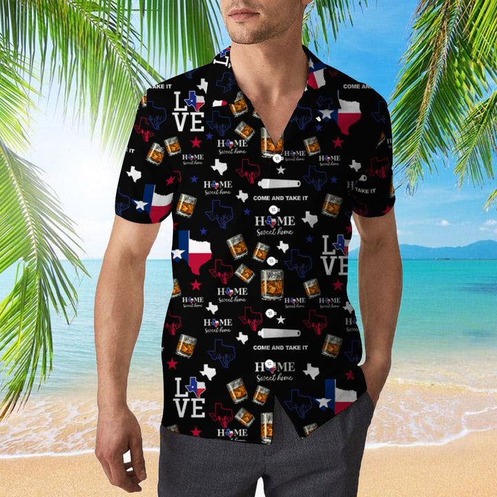 Texas Bourbon Whiskey Hawaiian Shirt | For Men & Women | HW2426-BehighStyle