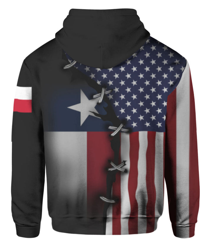 Texas Flag With American Flag 3D All Over Print | For Men & Women | Adult | HP900-BehighStyle