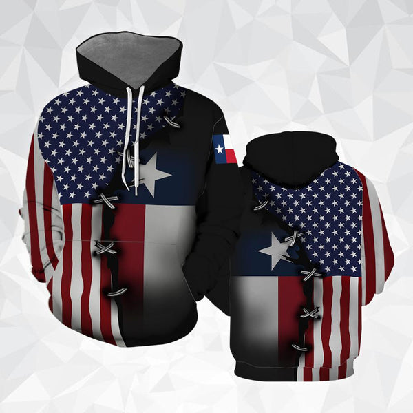 Texas Flag With American Flag 3D All Over Print | For Men & Women | Adult | HP900-BehighStyle