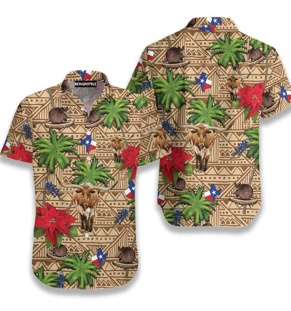 Texas Insignia Aloha Hawaiian Shirt | For Men & Women | HW7123-BehighStyle