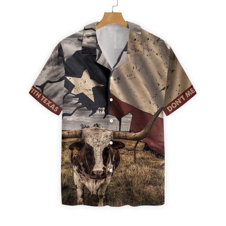 Texas Longhorn With Flag Unisex Hawaiian Shirt | For Men & Women | HW265-BehighStyle