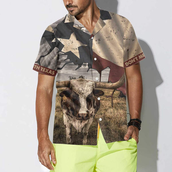 Texas Longhorn With Flag Unisex Hawaiian Shirt | For Men & Women | HW265-BehighStyle