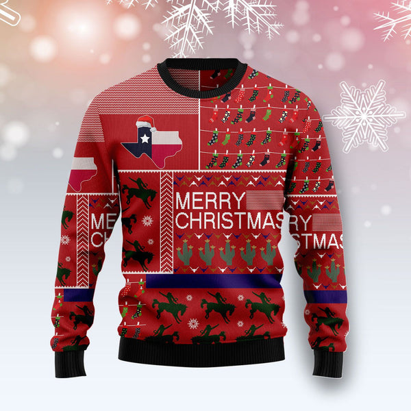 Texas Merry Christmas Ugly Christmas Sweater | For Men & Women | Adult | US1161-BehighStyle