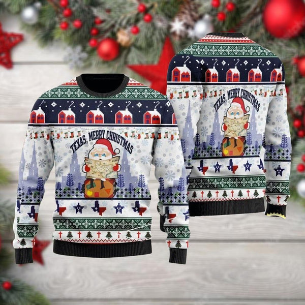 Texas Merry Ugly Christmas Sweater | For Men & Women | Adult | US1374-BehighStyle