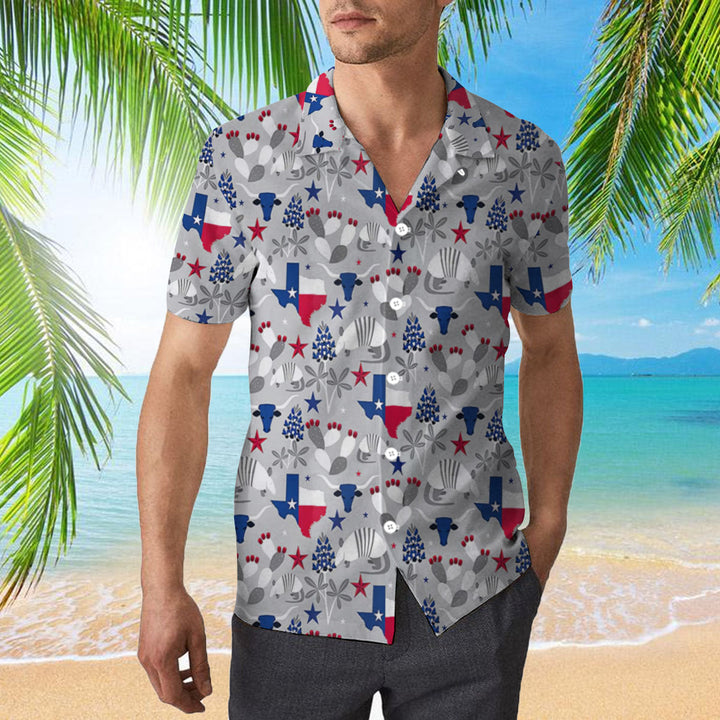 Texas Pattern Hawaiian Shirt | For Men & Women | HW2064-BehighStyle