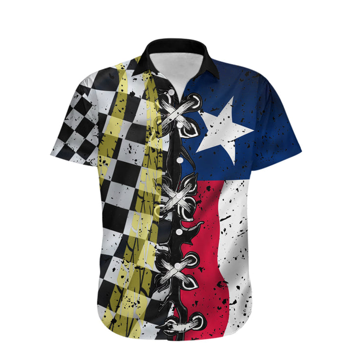 Texas Racing Flag Hawaiian Shirt | For Men & Women | HW1412-BehighStyle