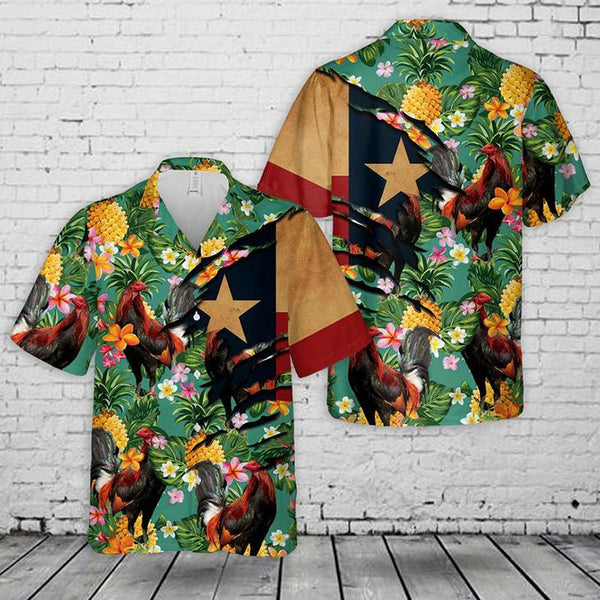 Texas Rooster Aloha Hawaiian Shirt | For Men & Women | HW9664-BehighStyle