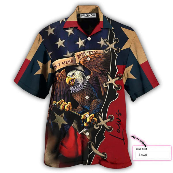 America Texas Eagle Peace Life Style Personalized Hawaiian Shirt | HN747