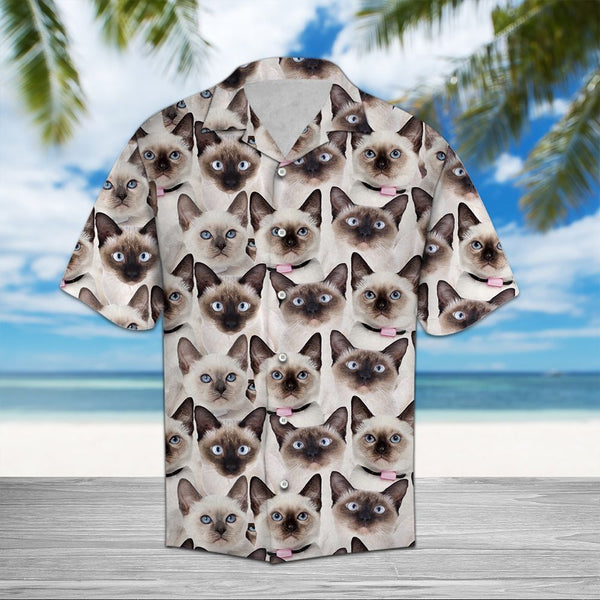 Thai Cat Gray Fashion Hawaiian Shirt | For Men & Women | HW1354-BehighStyle