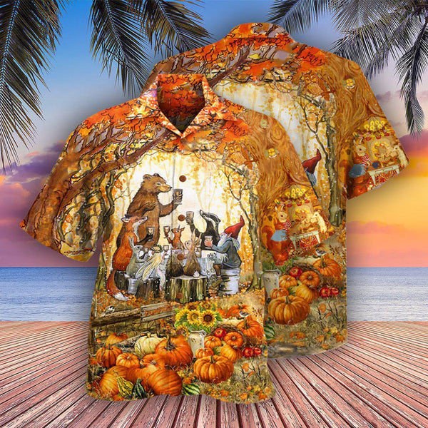 Thanksgiving Grateful Thankful And Blessed Hawaiian Shirt | HW3385