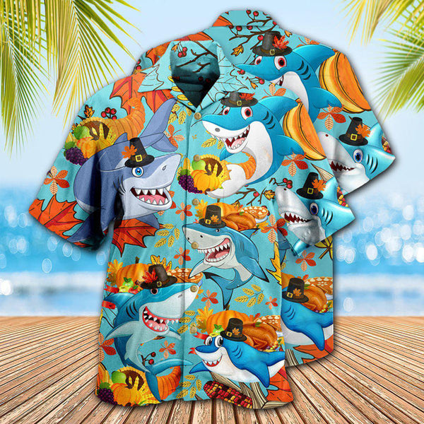 Shark Fruit Cookie Thanksgiving Hawaiian Shirt | HW3382