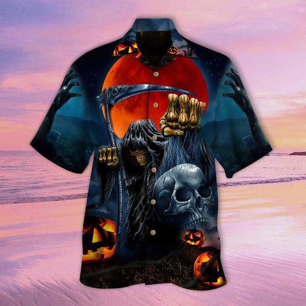 The Grim Reaper Halloween Hawaiian Shirt | For Men & Women | HW2793-BehighStyle