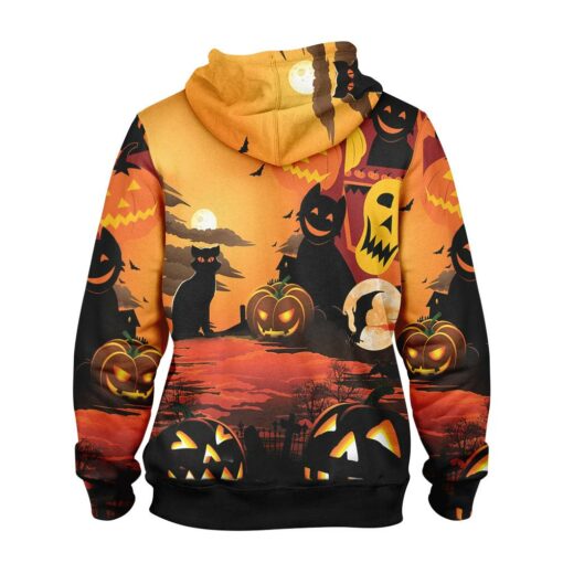 The Halloween Nightmare Pumpkin Black Cat 3D All Over Print | For Men & Women | Adult | HP2091-BehighStyle