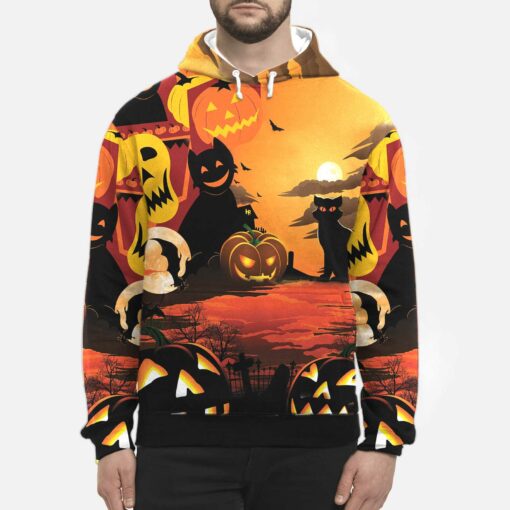 The Halloween Nightmare Pumpkin Black Cat 3D All Over Print | For Men & Women | Adult | HP2091-BehighStyle