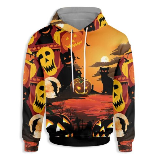 The Halloween Nightmare Pumpkin Black Cat 3D All Over Print | For Men & Women | Adult | HP2091-BehighStyle