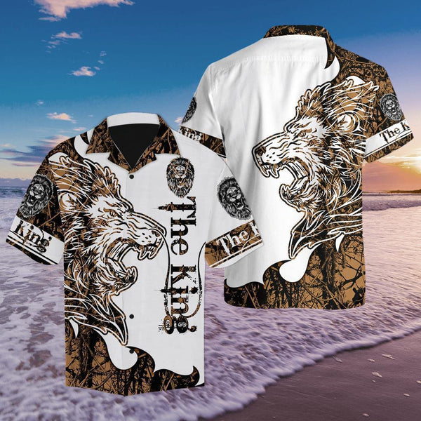 The King Lion Tattoo Hawaiian Shirt | For Men & Women | HW1429-BehighStyle