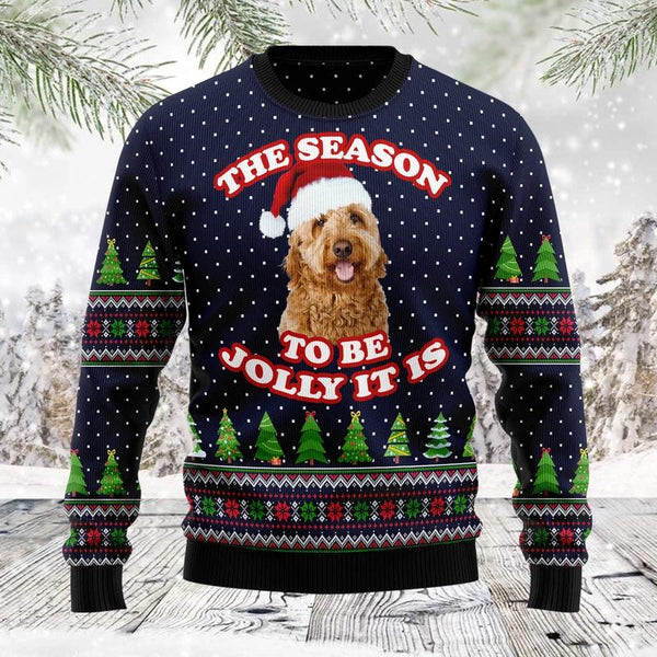 The Season To Be Jolly Goldendoodle Ugly Christmas Sweater | For Men & Women | Adult | US1122-BehighStyle