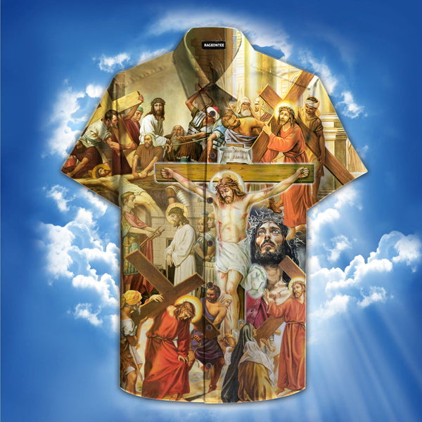 The Station Of The Cross Hawaiian Shirt | For Men & Women | HW2286-BehighStyle