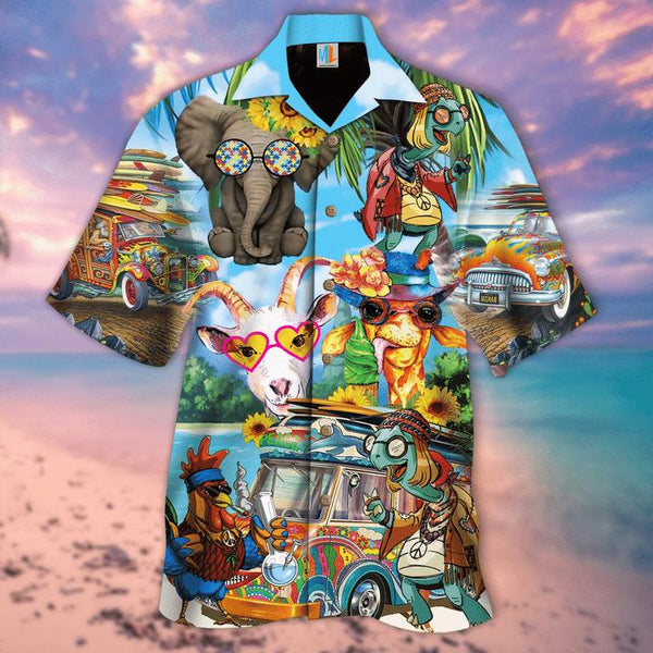 The Sun Hippie Life Aloha Hawaiian Shirt | For Men & Women | HW661-BehighStyle