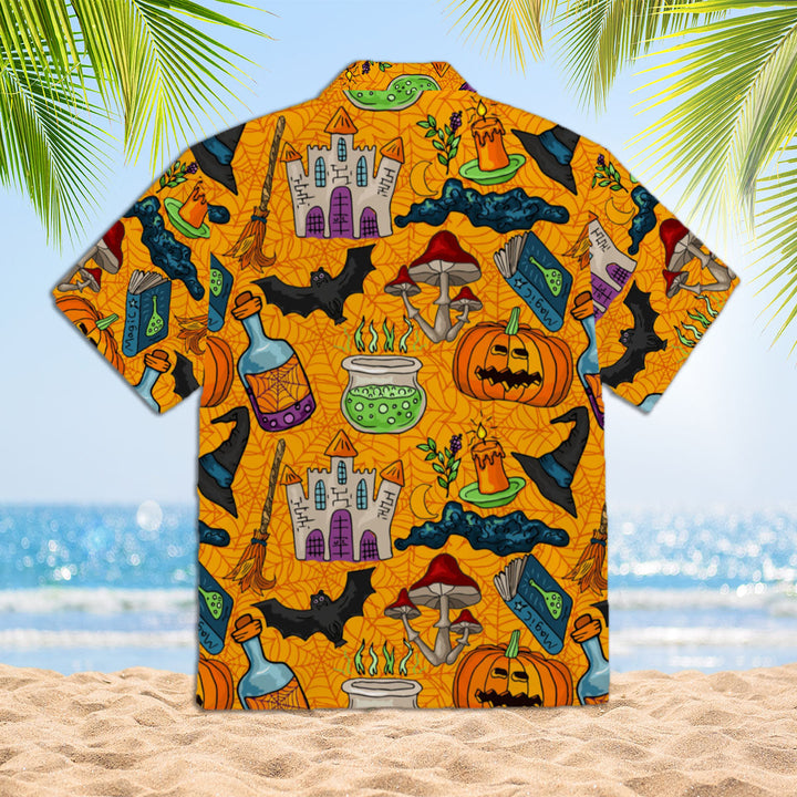 The Witchs Castle Halloween Hawaiian Shirt | For Men & Women | HW1891-BehighStyle