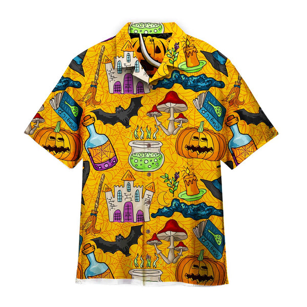 The Witchs Castle Halloween Hawaiian Shirt | For Men & Women | HW1891-BehighStyle