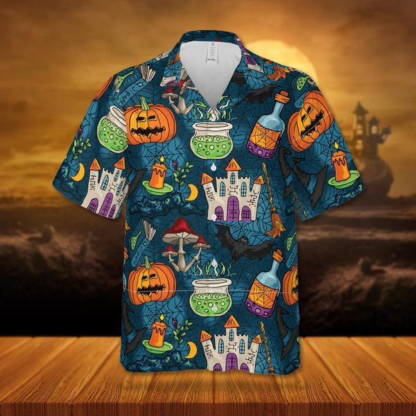 The Witchs Castle Halloween Hawaiian Shirt | HW2857