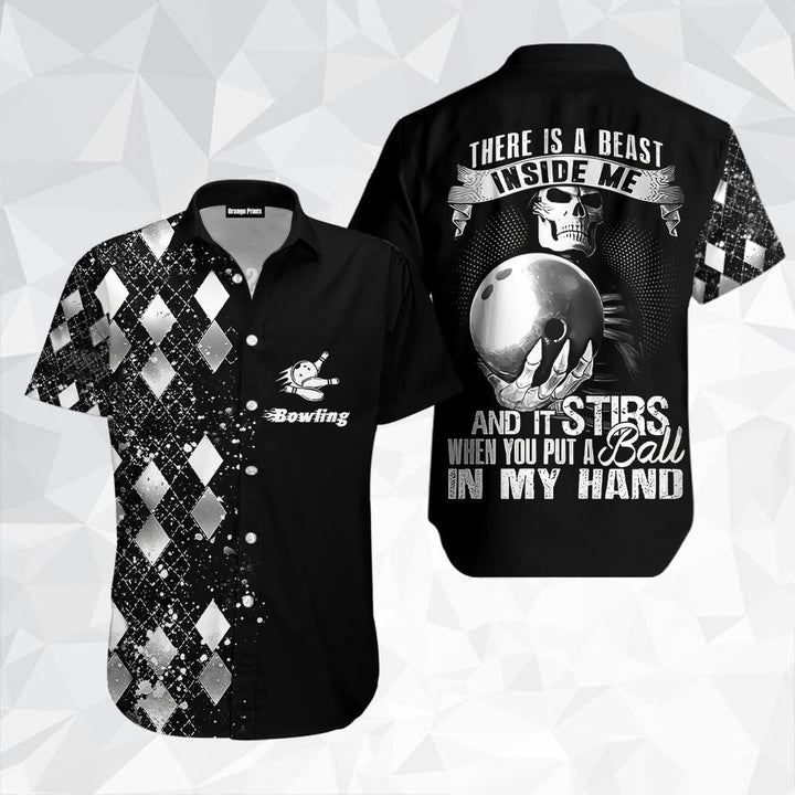 There Is A Beast Inside Me Silver Bowling Hawaiian Shirt | For Men & Women | HW2048-BehighStyle