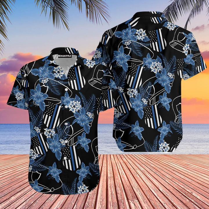 Thin Blue Line Police Hawaiian Shirt | For Men & Women | HW224-BehighStyle