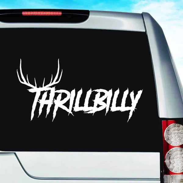 Thrillbilly Deer Antlers Car Decal Sticker | Waterproof | PVC Vinyl | CS1238-BehighStyle