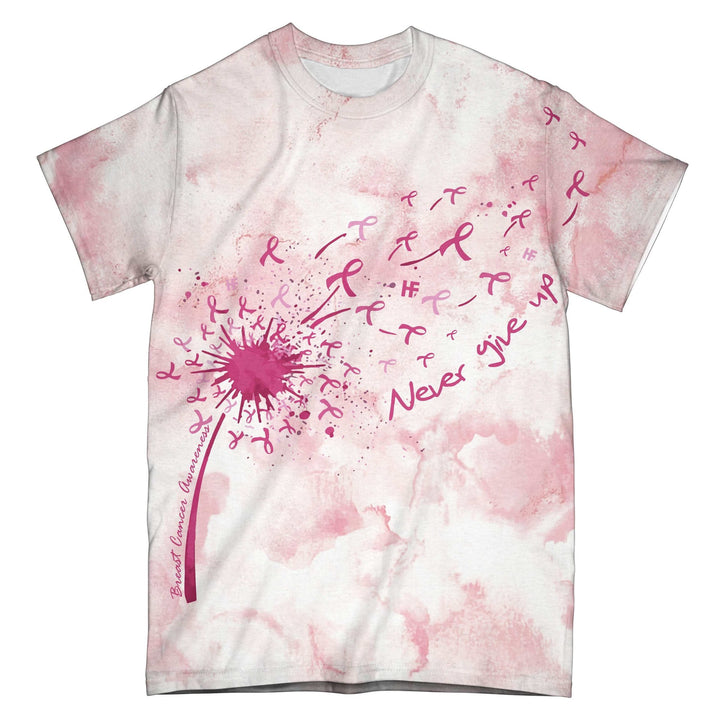 Tie Dye Pink Dandelion Breast Cancer Support 3D All Over Print | For Men & Women | Adult | HP815-BehighStyle