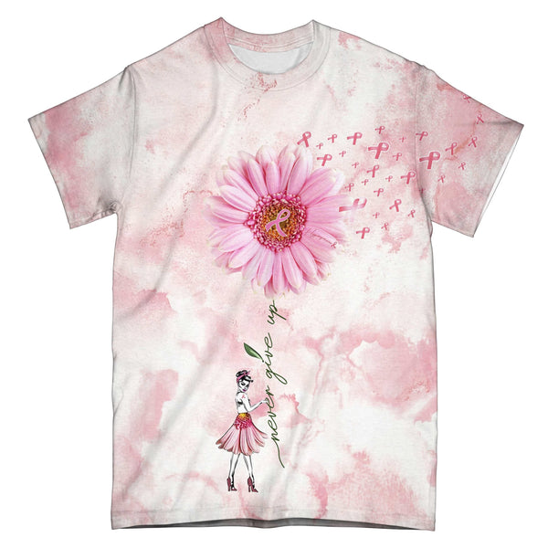 Tie Dye Pink Gerbera Breast Cancer Support 3D All Over Print | For Men & Women | Adult | HP817-BehighStyle