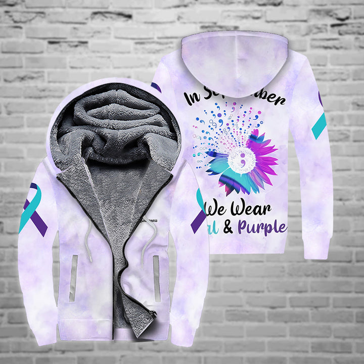 Tie Dye Suicide Prevention Awareness Fleece Zip Hoodie All Over Print | For Men & Women | FZ196-BehighStyle