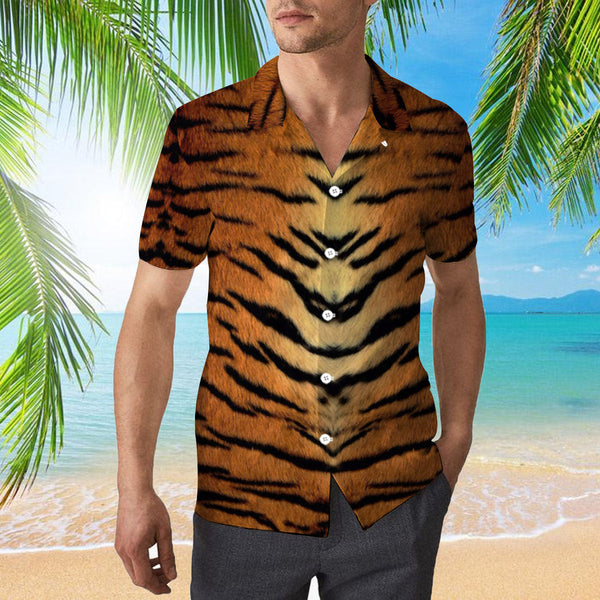 Tiger Costume Animal Cosplay Halloween Hawaiian Shirt | For Men & Women | HW1892-BehighStyle