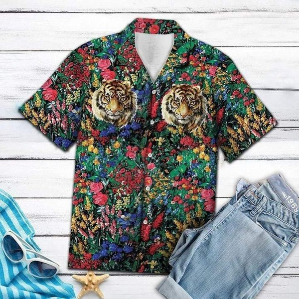 Tiger Forest Flower Hawaiian Shirt | For Men & Women | HW1457-BehighStyle