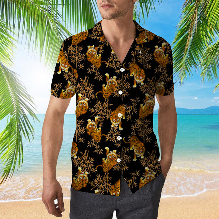 Tiger Pattern Hawaiian Shirt | For Men & Women | HW802-BehighStyle