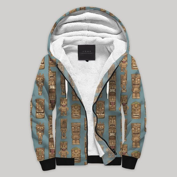 Tiki Blanket Fleece Zip Hoodie All Over Print | FZ805