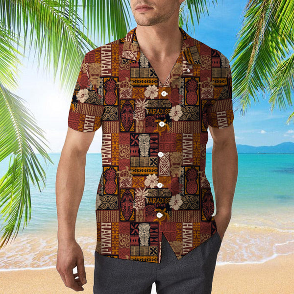 Tiki Hawaiian Style Tribal Hawaiian Shirt | For Men & Women | HW898-BehighStyle