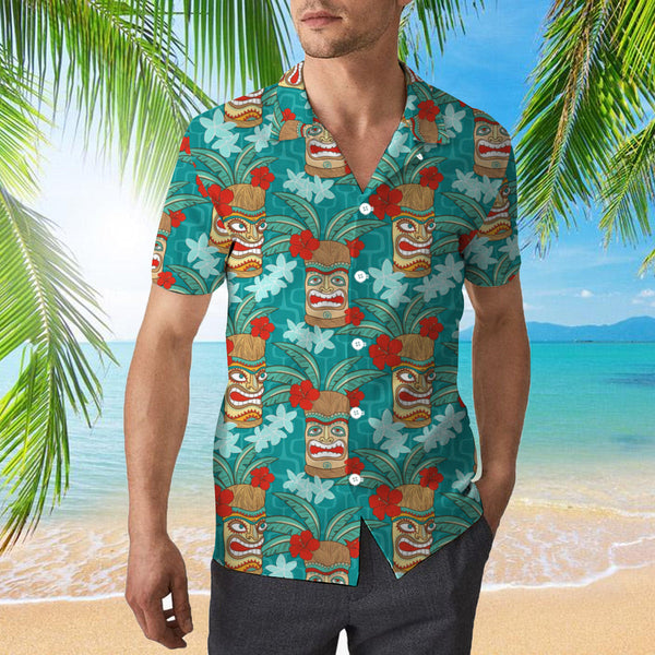 Tiki Mask Aloha Hawaiian Shirt | For Men & Women | HW777-BehighStyle