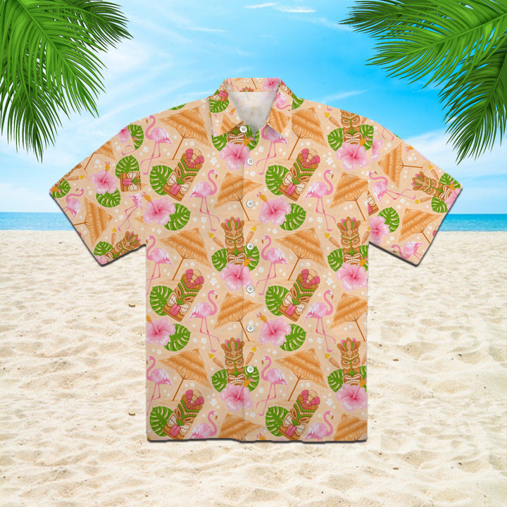 Tiki Mask Tropical Summer On Paradise Beach Hawaiian Shirt | For Men & Women | HW854-BehighStyle