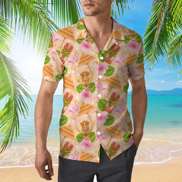 Tiki Mask Tropical Summer On Paradise Beach Hawaiian Shirt | For Men & Women | HW854-BehighStyle