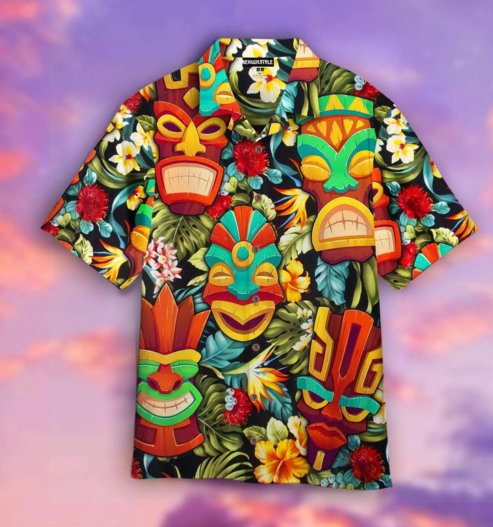 Tiki Tiki Head Hawaiian Shirt | For Men & Women | HW219-BehighStyle