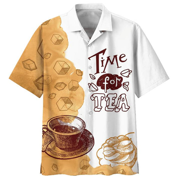 Time For Tea Coffee Aloha Hawaiian Shirt | For Men & Women | HW2561-BehighStyle