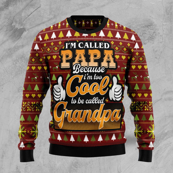 Too Cool To Be Called Grandpa Ugly Christmas Sweater | Adult | US2017