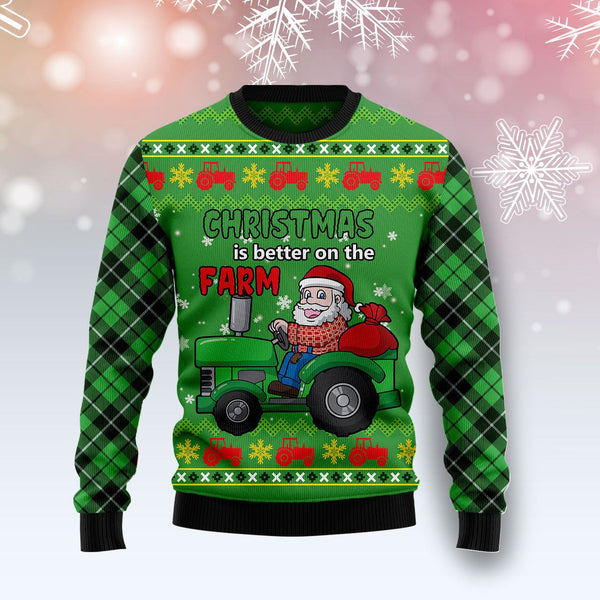 Tractor Santa Ugly Christmas Sweater | For Men & Women | Adult | US1490-BehighStyle