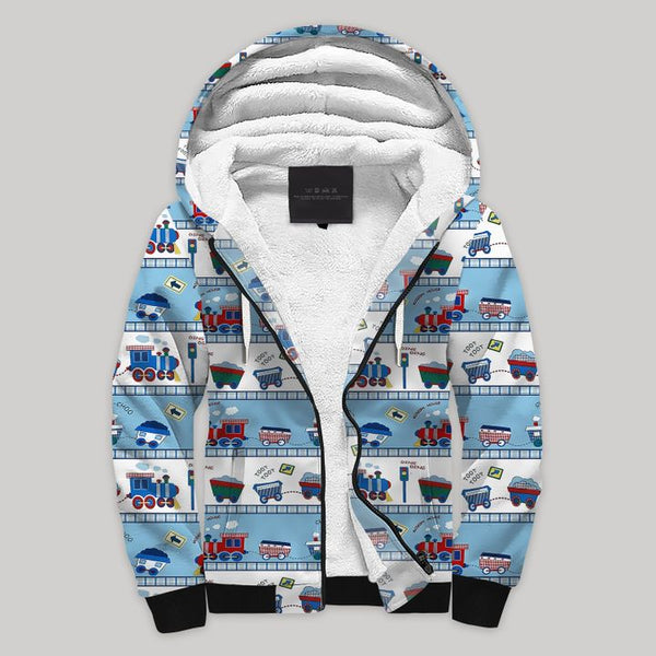 Train Fleece Zip Hoodie All Over Print | FZ865