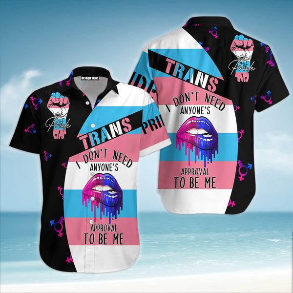 Trans Pride Sexy Lips Hawaiian Shirt | HW378