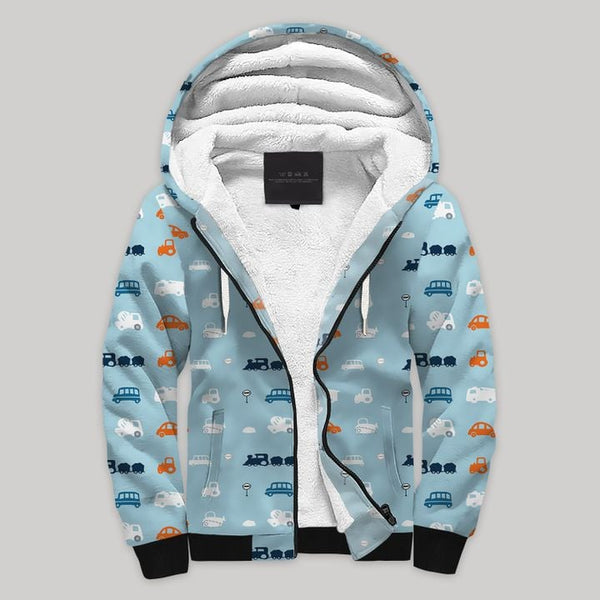 Transportation Blanket Fleece Zip Hoodie All Over Print | FZ662